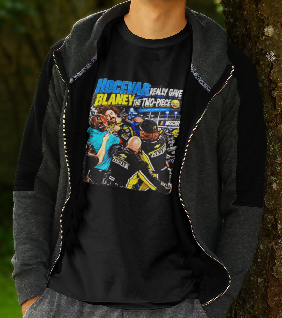 Hocevar Really Gave Blaney The Two Piece NASCAR After Dark T-Shirt