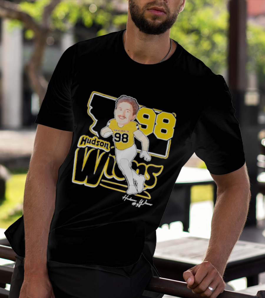 Hudson Wiens 98 Montana State Bobcats Player Caricature T-Shirt