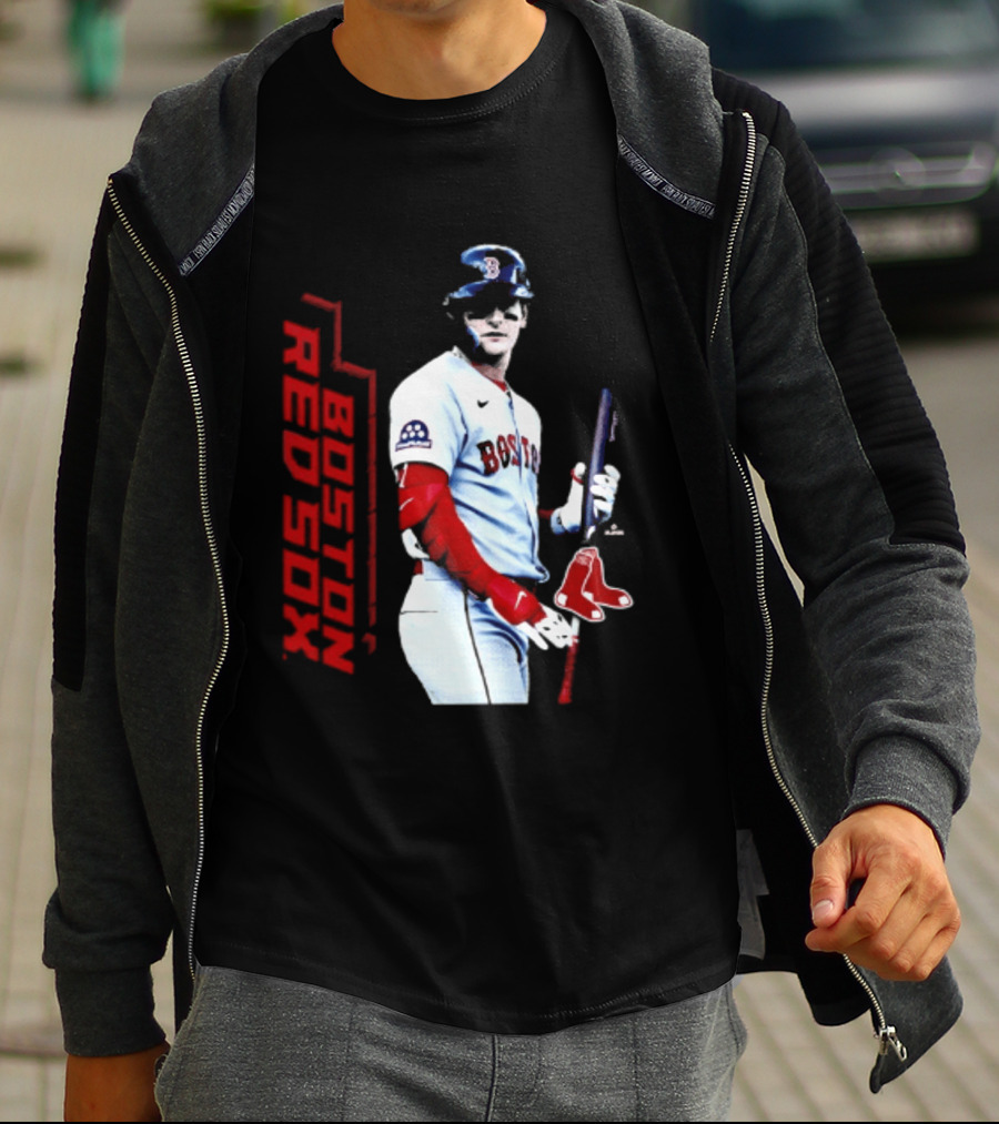 Roman Anthony Boston Red Sox MLB Player Swing Action T-Shirt