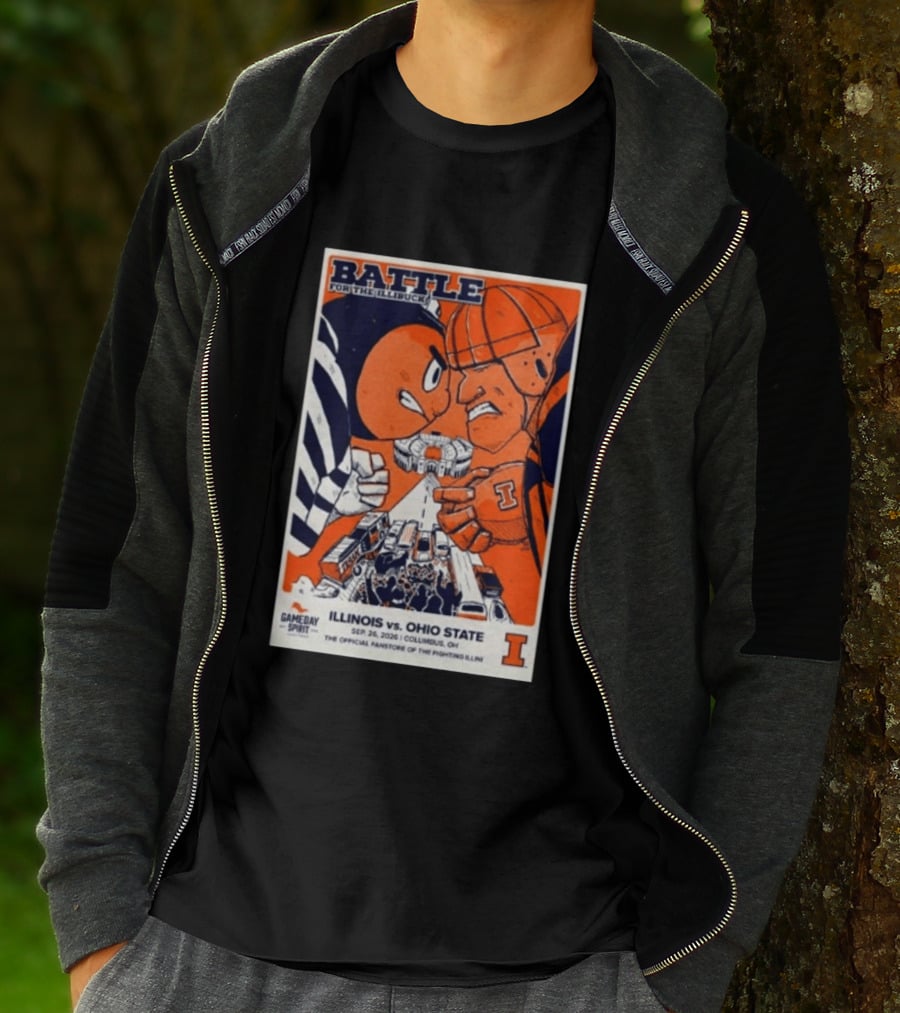 Battle For The Illibuck Illinois Vs. Ohio State Football 09.26.2026 Columbus OH Gameday Spirit T-Shirt
