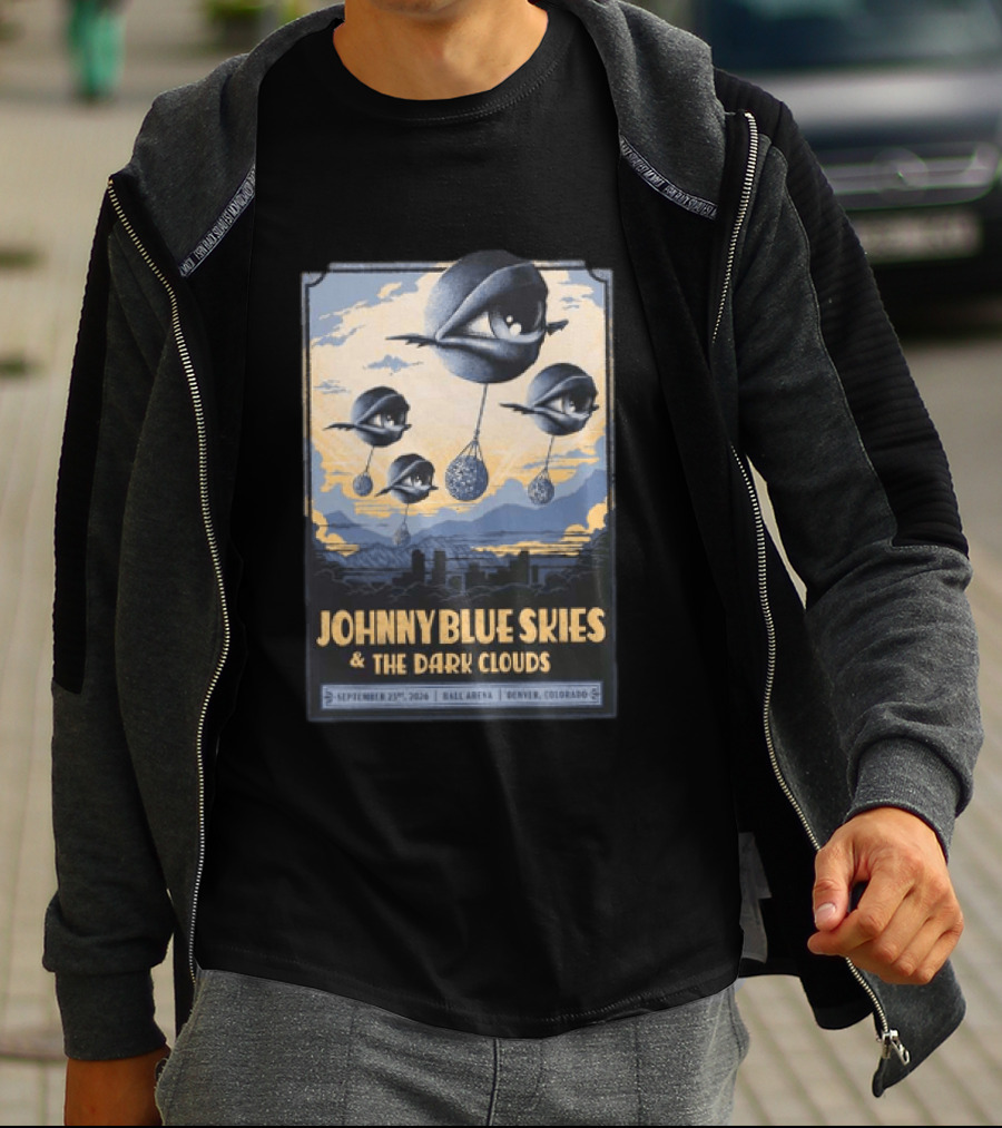 Johnny Blue Skies And The Dark Clouds Ball Arena Denver Colorado September 23 2026 Tour T-Shirt