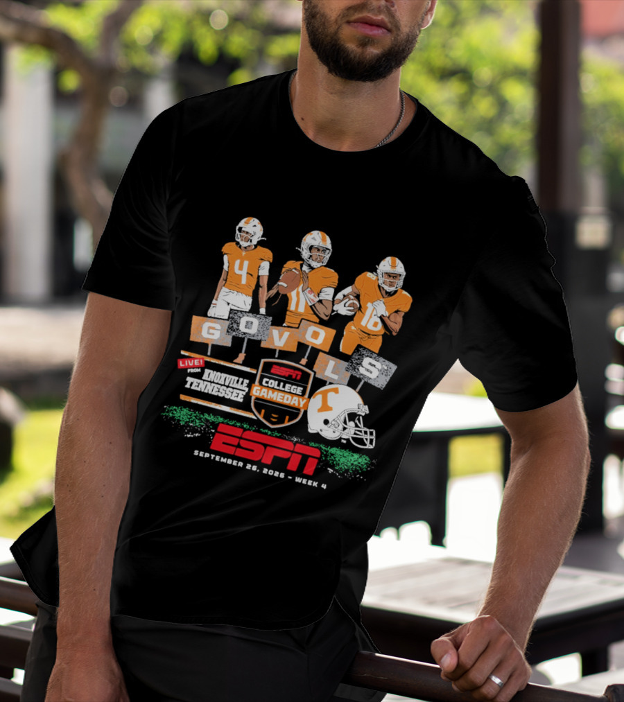 Tennessee Football ESPN College Gameday Go Vols Knoxville September 2023 Week 4 T-Shirt