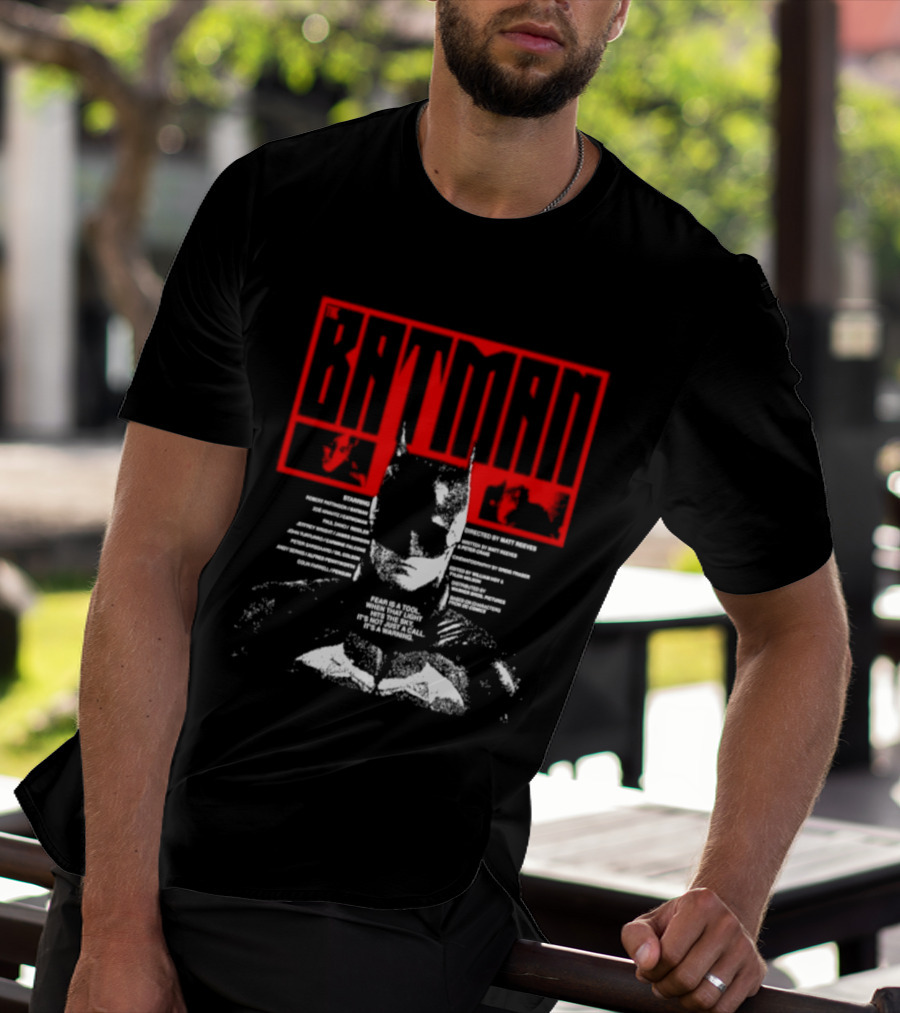 Batman Fear Is A Tool Warning Robert Pattinson T-Shirt