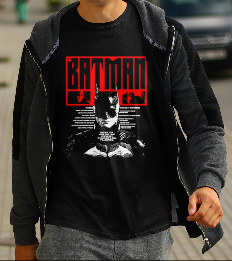 Batman Fear Is A Tool Warning Robert Pattinson T-Shirt