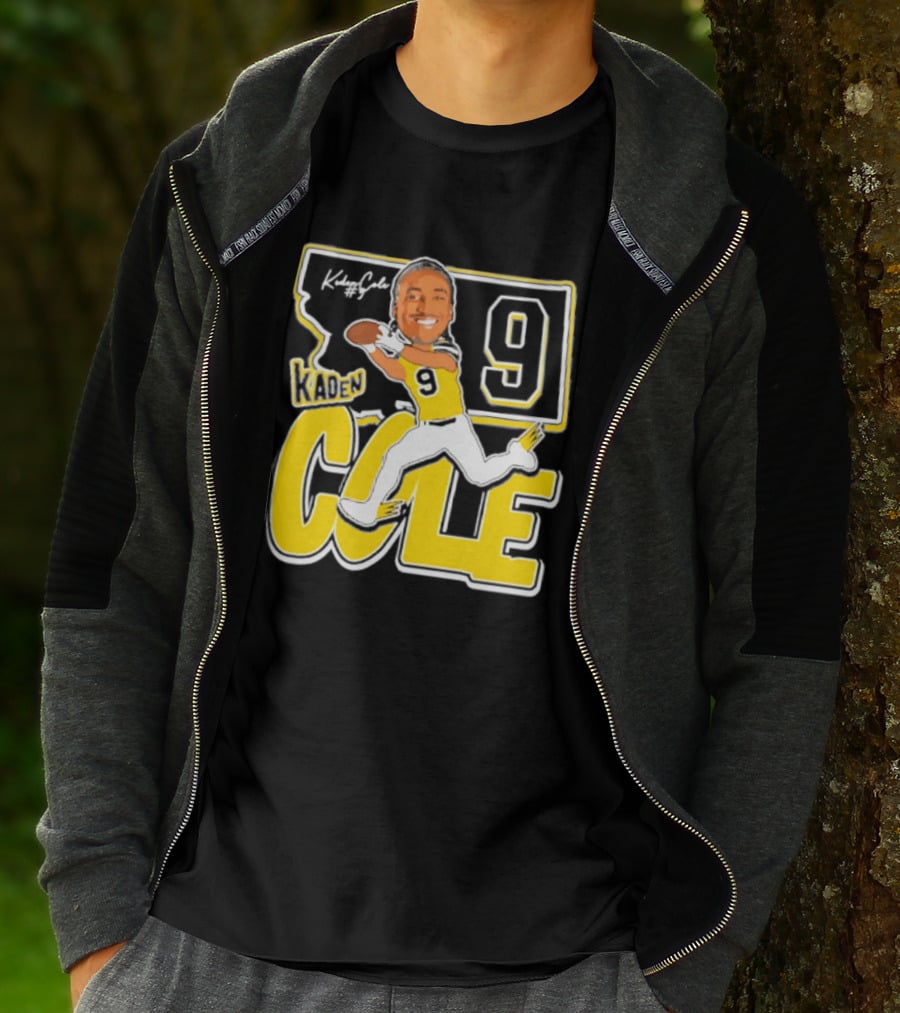 Kaden Cole Montana State Bobcats Player 2026 Caricature Number 9 T-Shirt