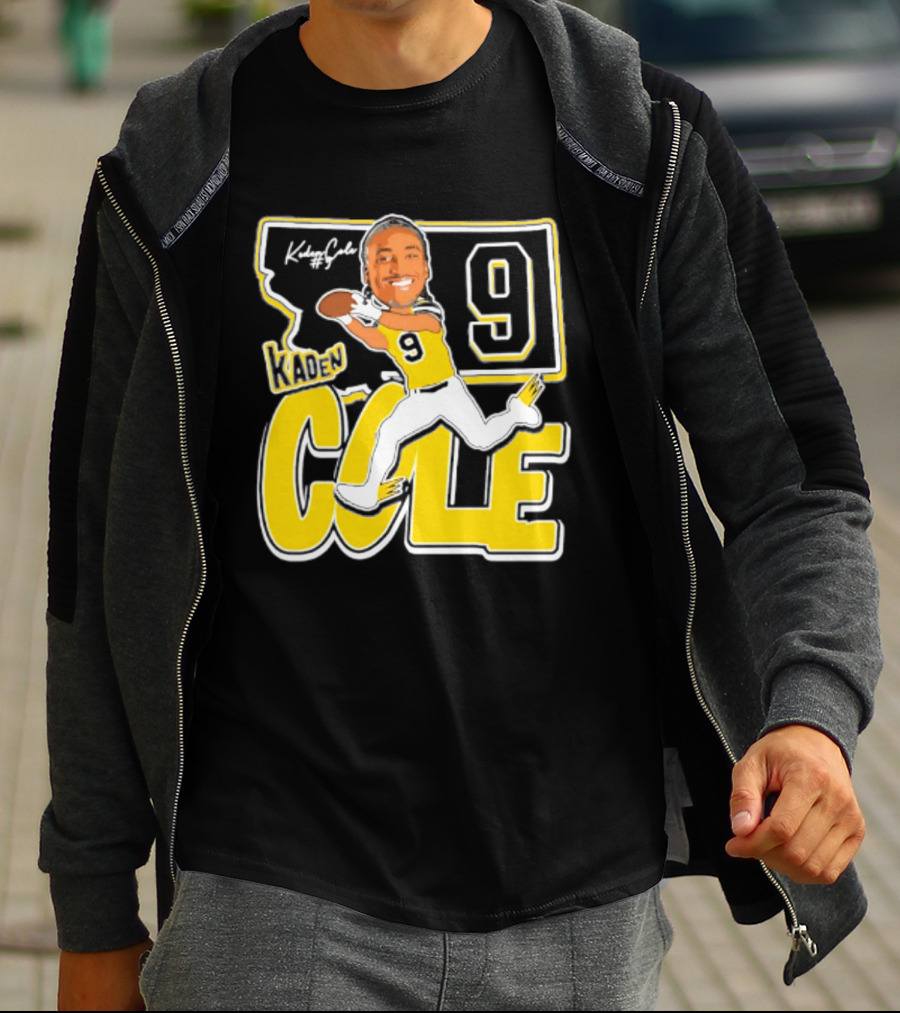 Kaden Cole Montana State Bobcats Player 2026 Caricature Number 9 T-Shirt