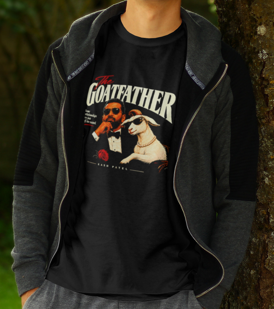 The Goatfather Kash Patel FBI Meme Goat T-Shirt