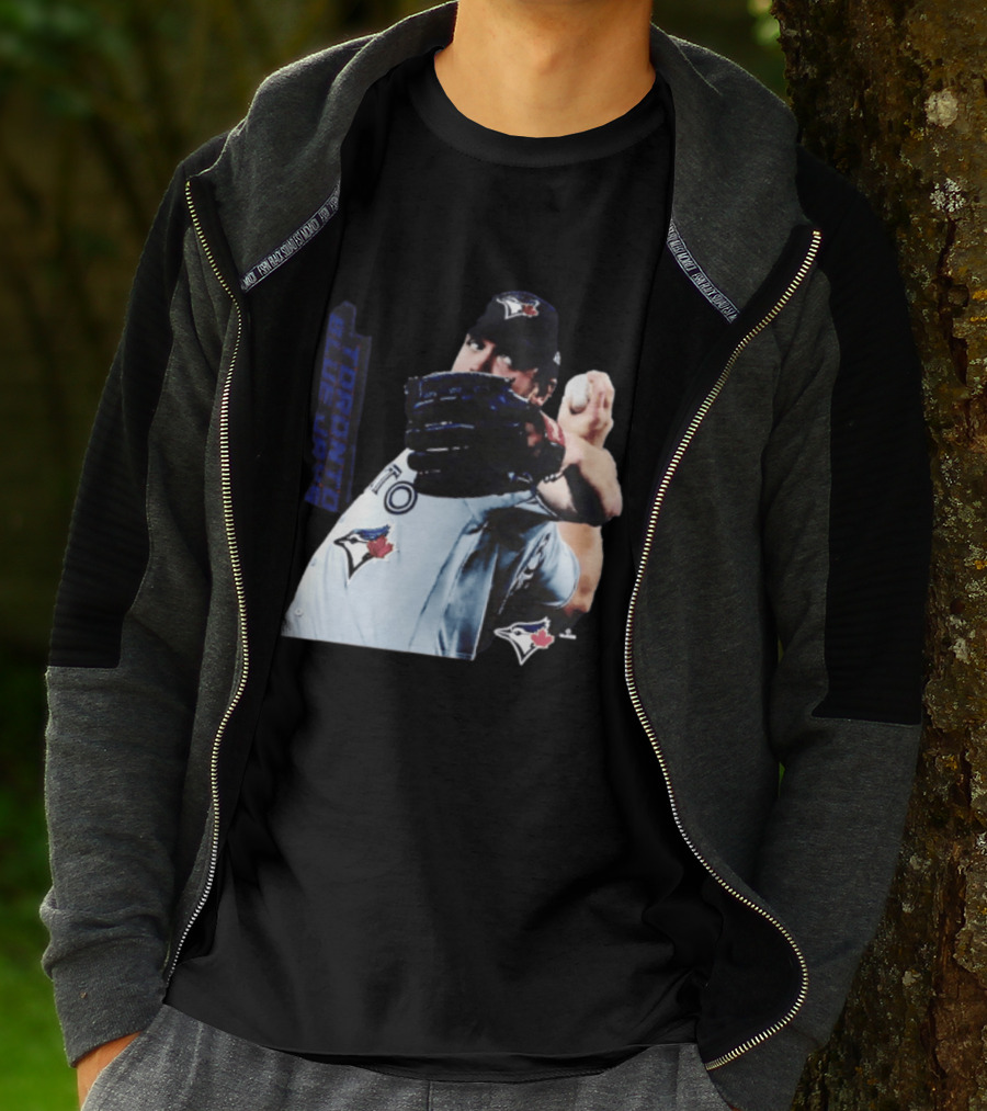 Trey Yesavage Toronto Blue Jays MLB Player Pitching Action T-Shirt