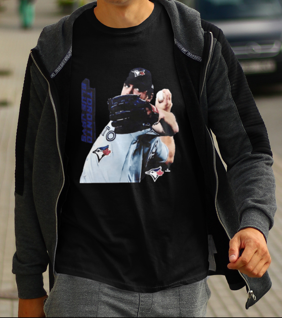 Trey Yesavage Toronto Blue Jays MLB Player Pitching Action T-Shirt