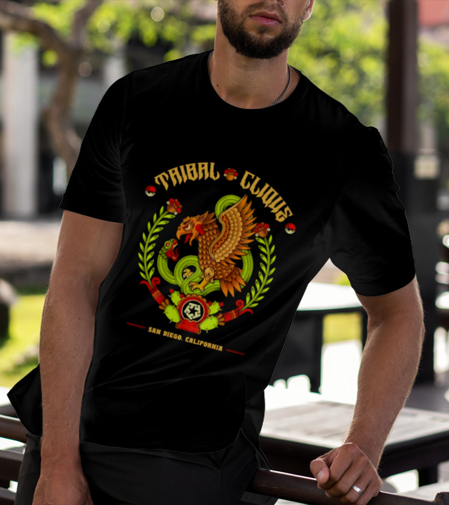 Tribal Clique Aztec Eagle And Serpent San Diego California T-Shirt