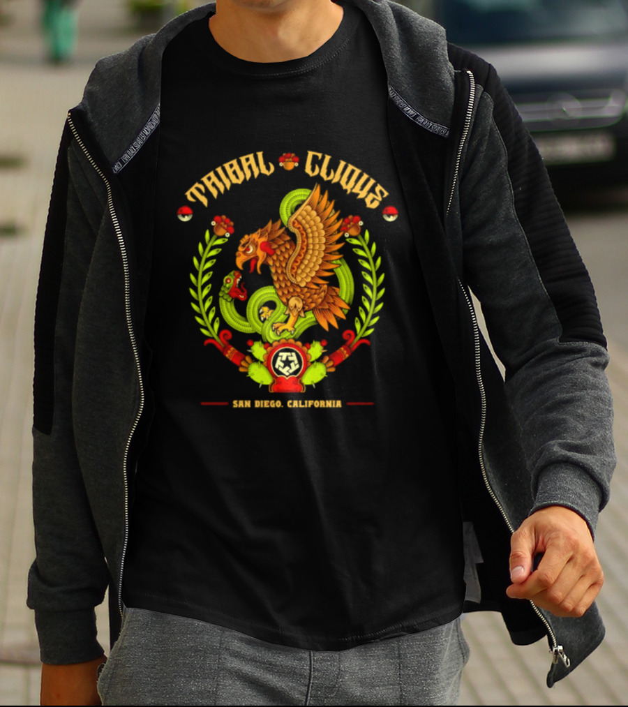 Tribal Clique Aztec Eagle And Serpent San Diego California T-Shirt