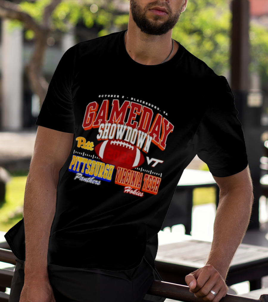 Pittsburgh Panthers Vs Virginia Tech Hokies Gameday Showdown October 3 Blacksburg 2026 T-Shirt