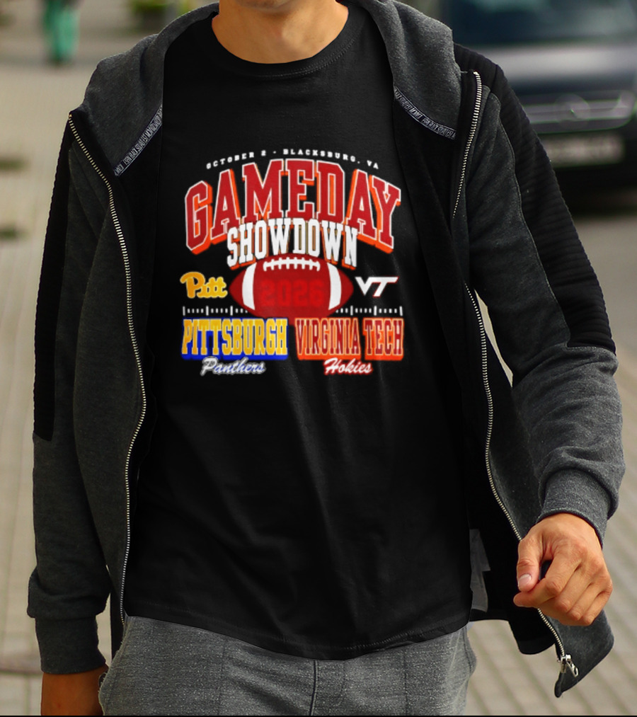 Pittsburgh Panthers Vs Virginia Tech Hokies Gameday Showdown October 3 Blacksburg 2026 T-Shirt