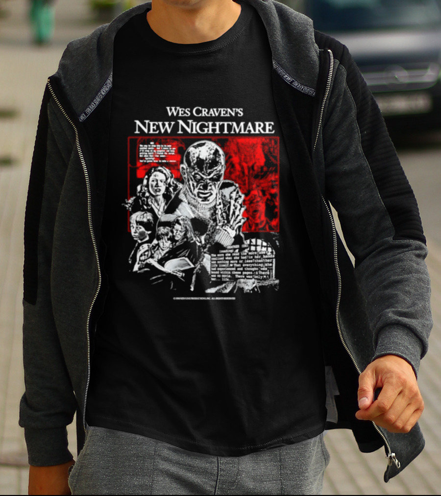 Wes Craven's New Nightmare Freddy Krueger Iconic Horror Movie T-Shirt