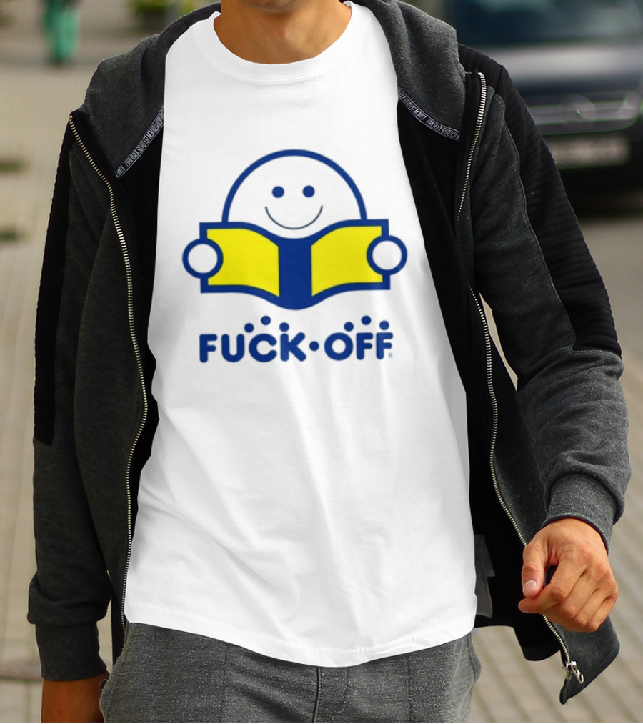 Smiley Face Fuck Off Reading Book Sarcastic T-Shirt