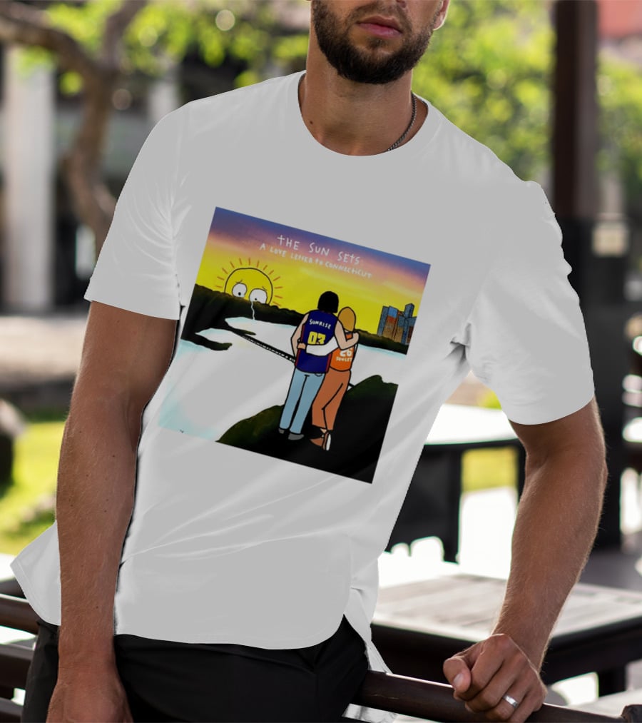 The Sun Sets A Love Letter To Connecticut Basketball Couple Sunrise Sunset T-Shirt