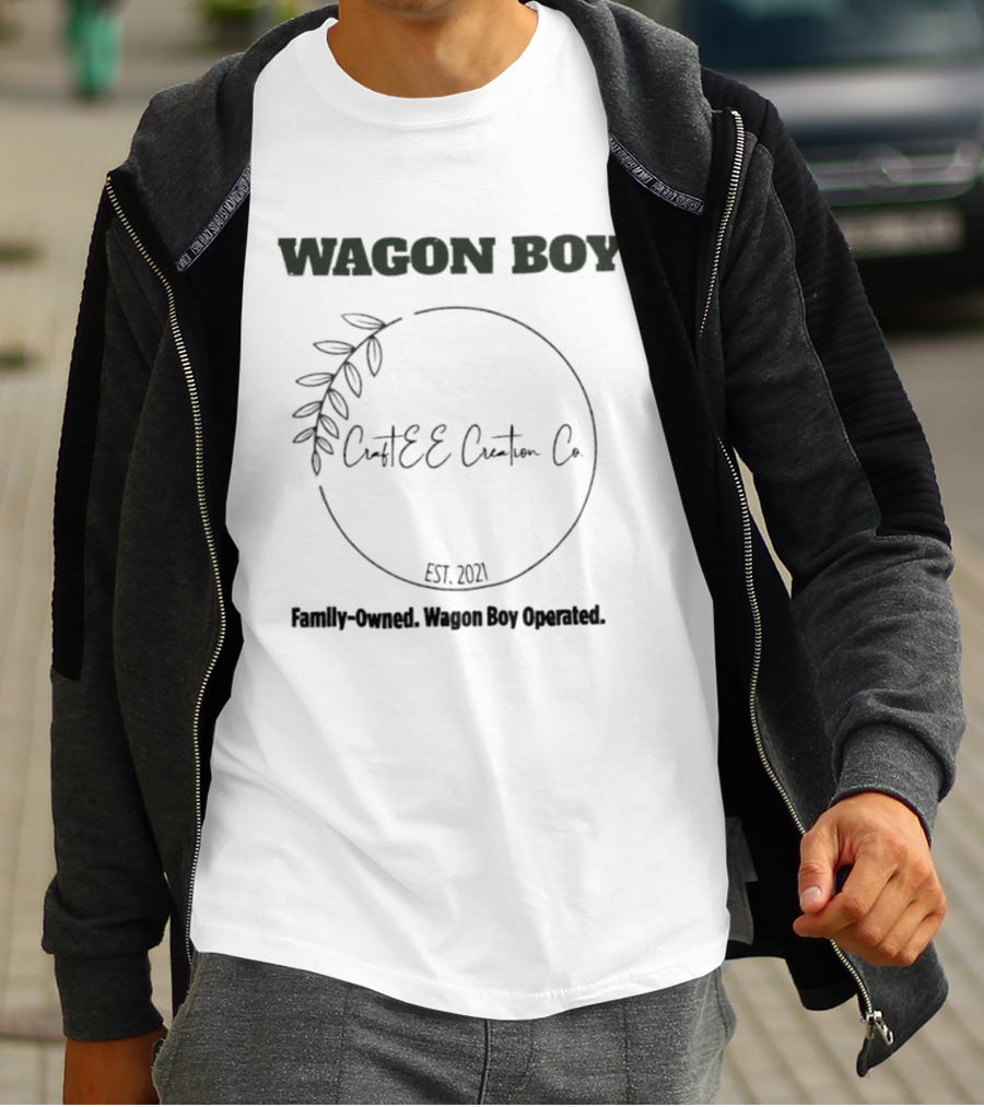 Wagon Boy CraftEE Custom Co Family Owned Est 2021 Operated T-Shirt