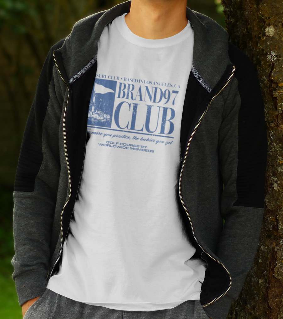 Leisure Club Based In Los Angeles CA Brand97 Club The More You Practice The Luckier You Get Golf Country97 Worldwide Members T-Shirt