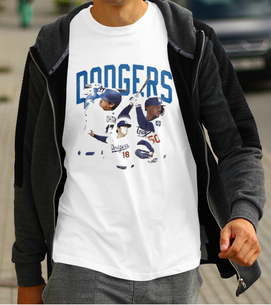 Los Angeles Dodgers Players Collage MLB Team Dodgers Baseball T-Shirt