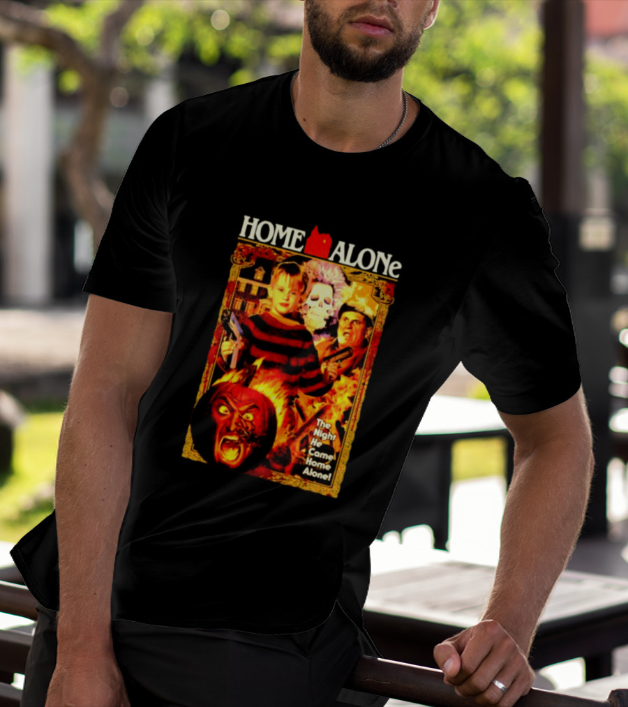 Home Alone The Night He Came Home 80s Movie Mashup T-Shirt