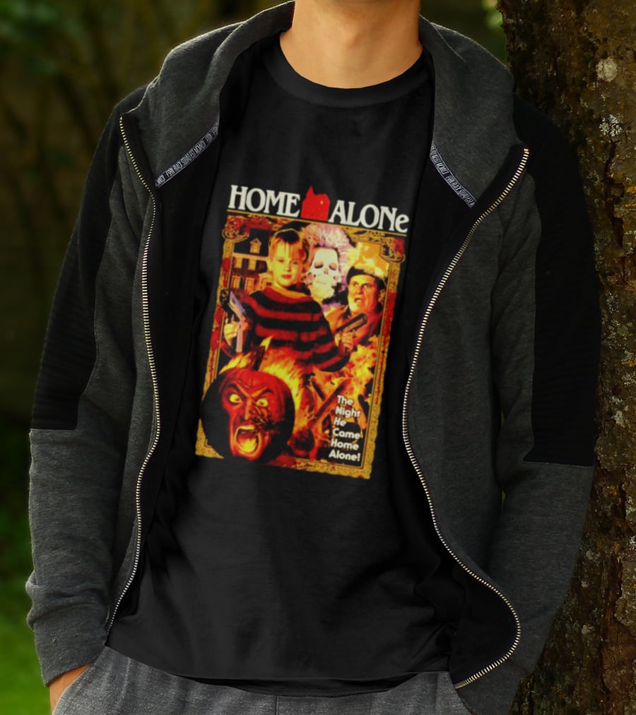 Home Alone The Night He Came Home 80s Movie Mashup T-Shirt