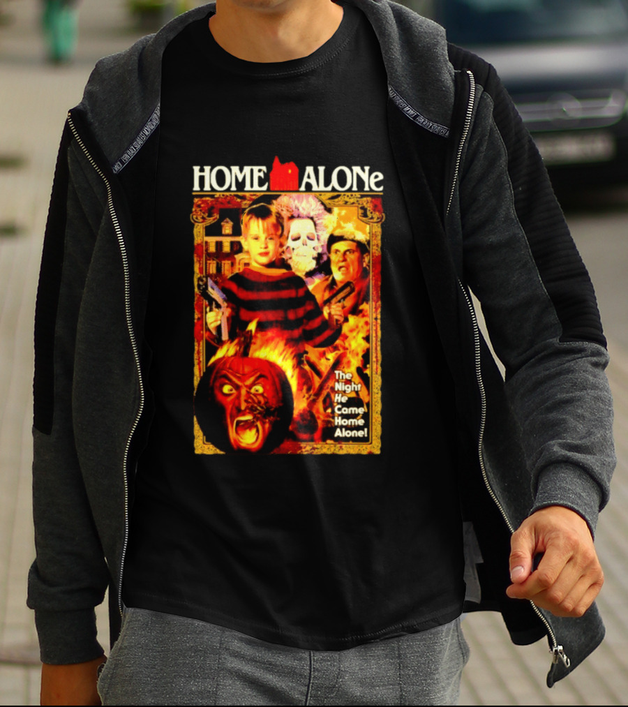 Home Alone The Night He Came Home 80s Movie Mashup T-Shirt
