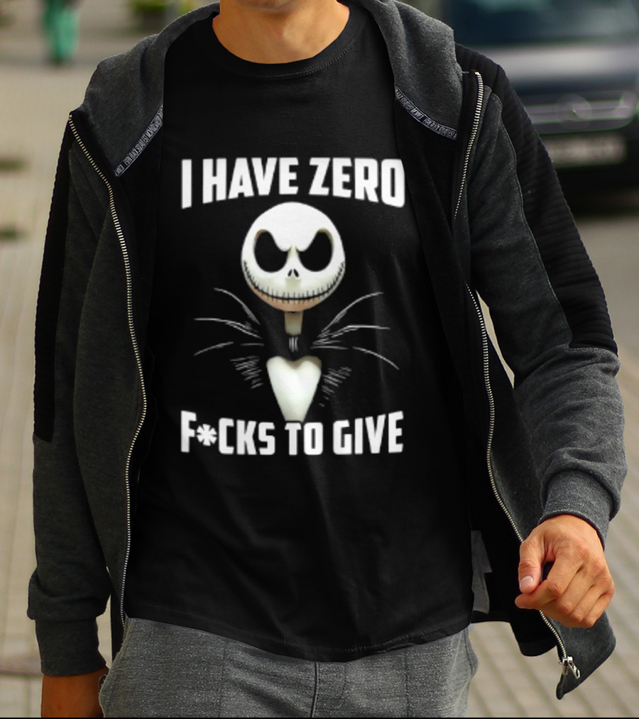 I Have Zero F Cks To Give Jack Skellington Halloween T-Shirt