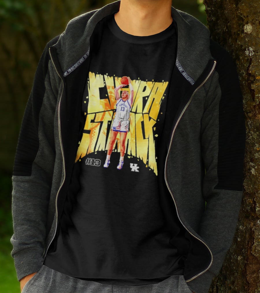Clara Strack #13 Kentucky Wildcats NCAA Women's Basketball Player Caricature T-Shirt