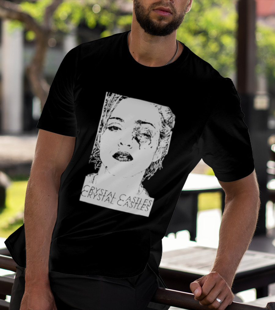 Crystal Castles Electronic Alice Glass Monochrome T-Shirt