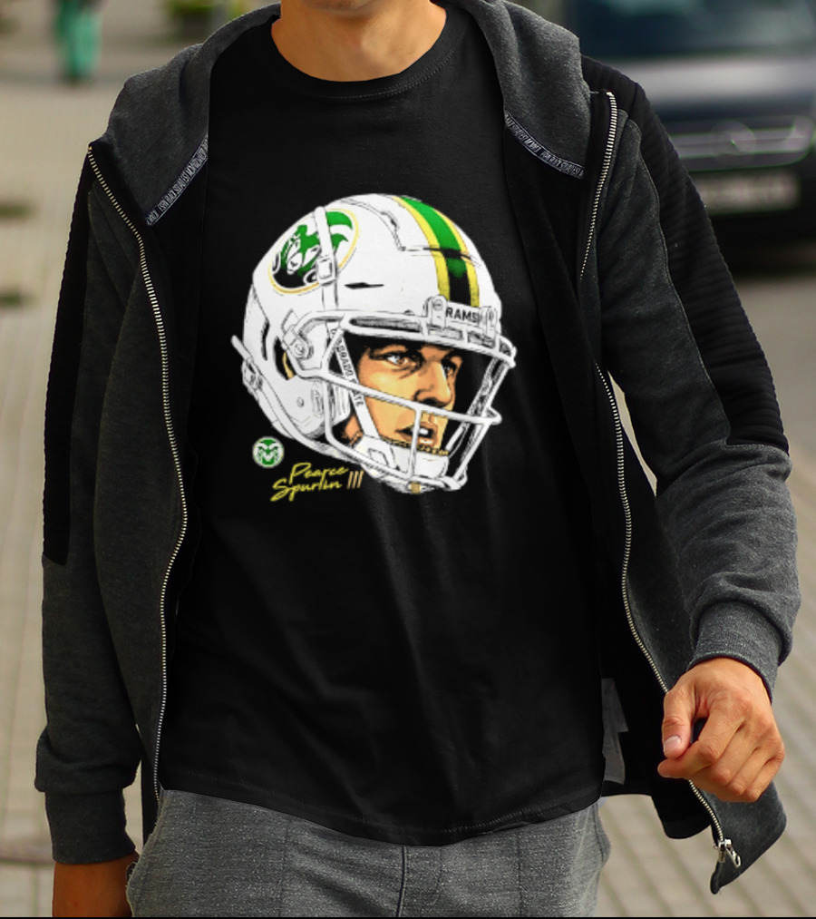 Darius Curry 3 Colorado State Rams NCAA Football Swag Head Prestigue Signature T-Shirt