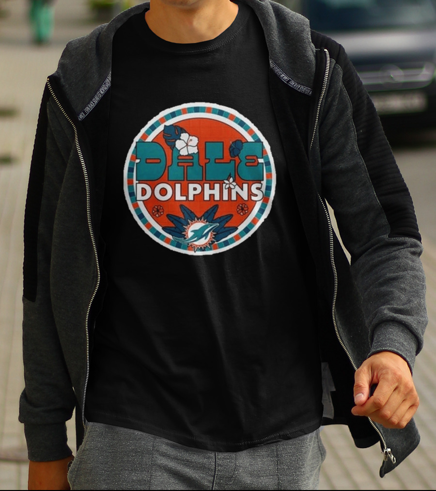 Miami Dolphins Dale Hispanic Heritage Month Aqua T-Shirt