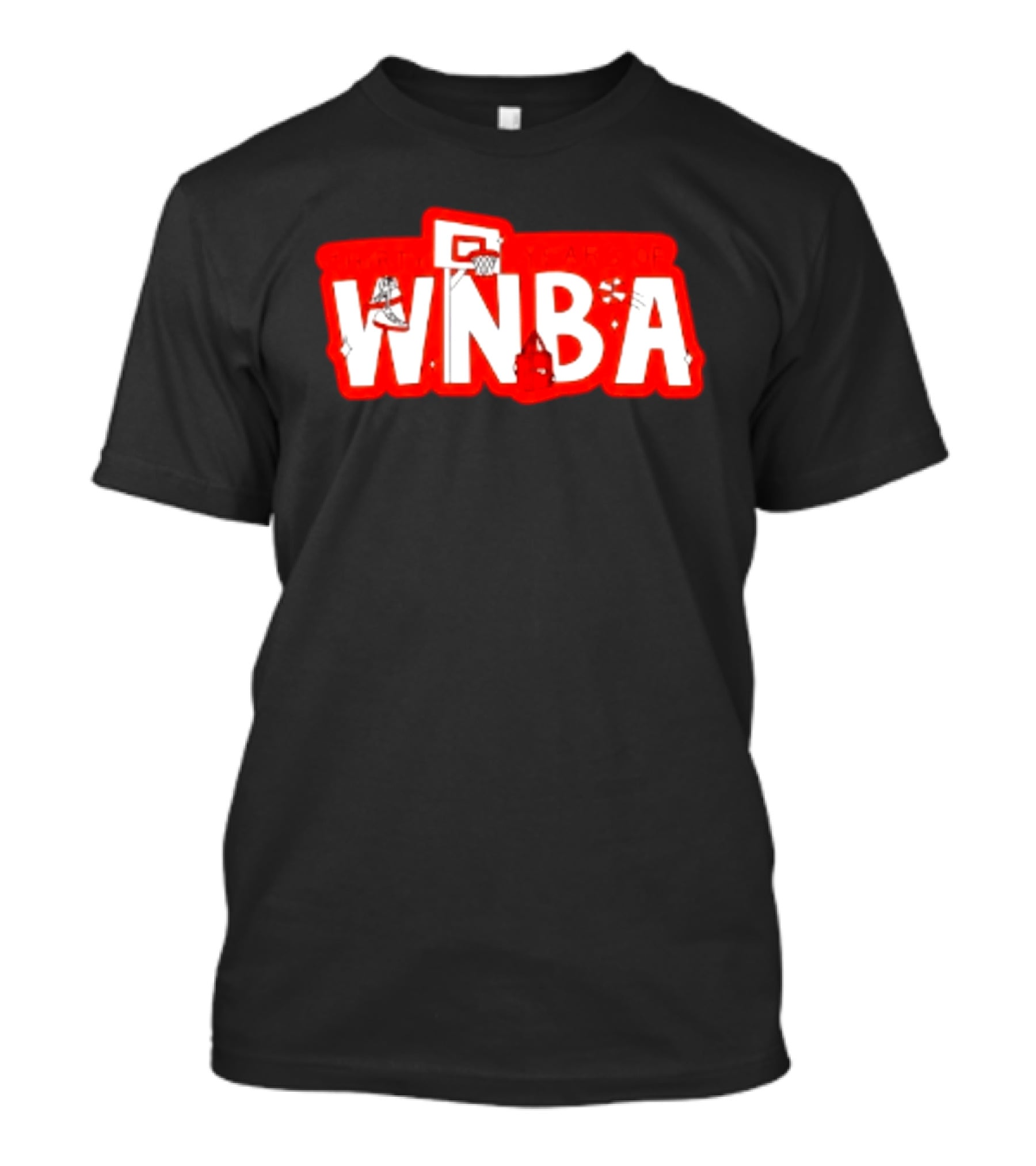 Thirty Years Of WNBA Basketball Hoops And Sneakers Celebration T-Shirt