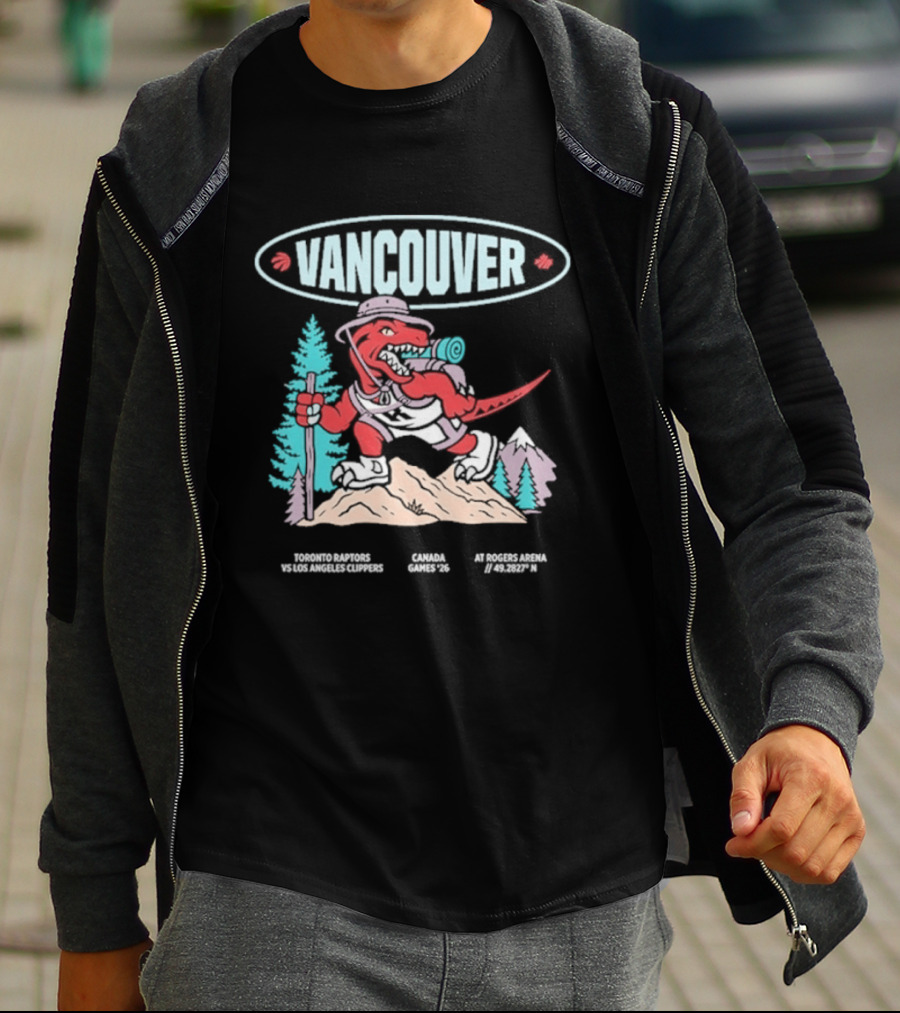 Toronto Raptors Vs Los Angeles Clippers 2026 Vancouver Rogers Arena Canada Game T-Shirt