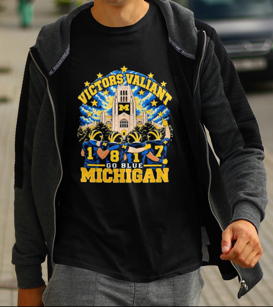 Victors Valiant Michigan 1817 Go Blue University Team Spirit T-Shirt
