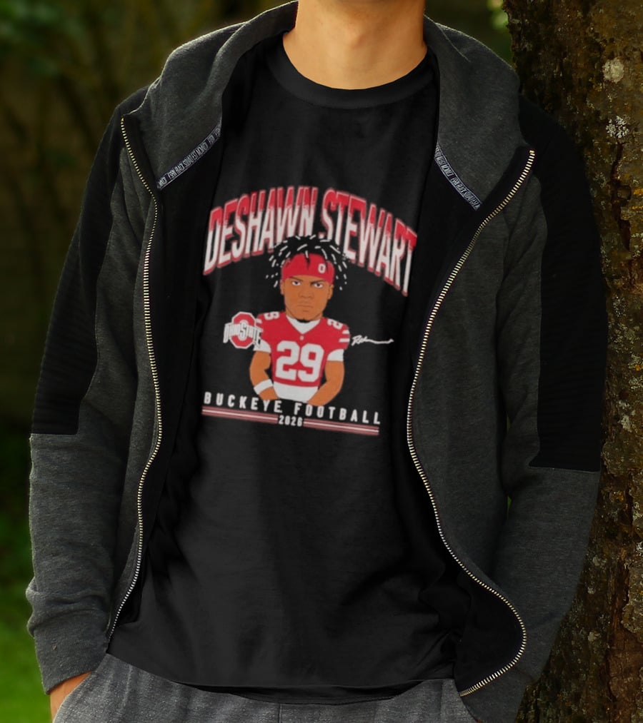 Deshawn Stewart Ohio State Buckeye Football Cartoon 26 T-Shirt