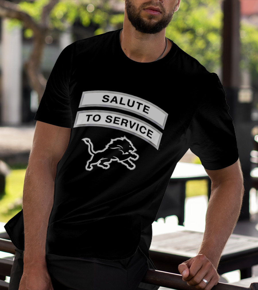 Detroit Lions Salute To Service 2026 NFL Team Honor T-Shirt