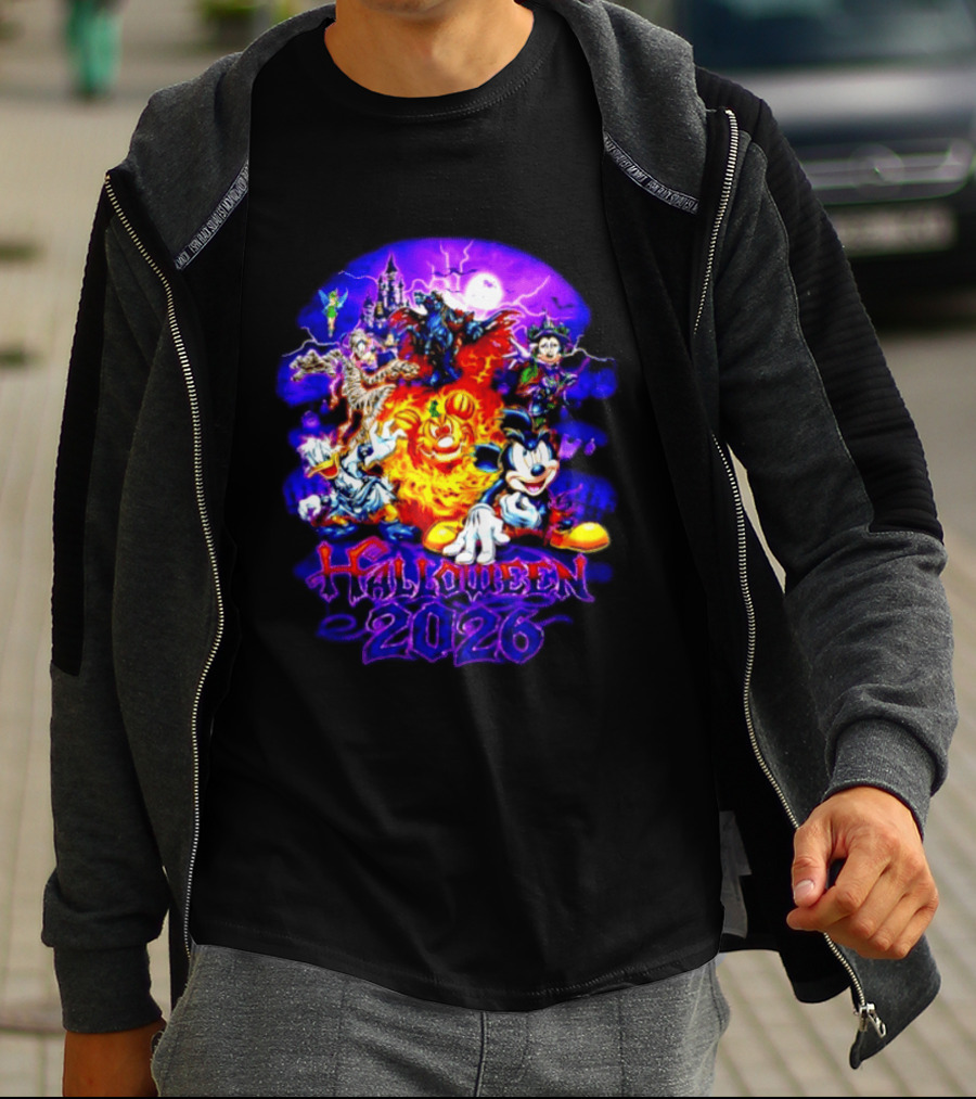Disney Halloween 2026 Mickey Mouse And Friends Spooky Haunted Castle Party T-Shirt