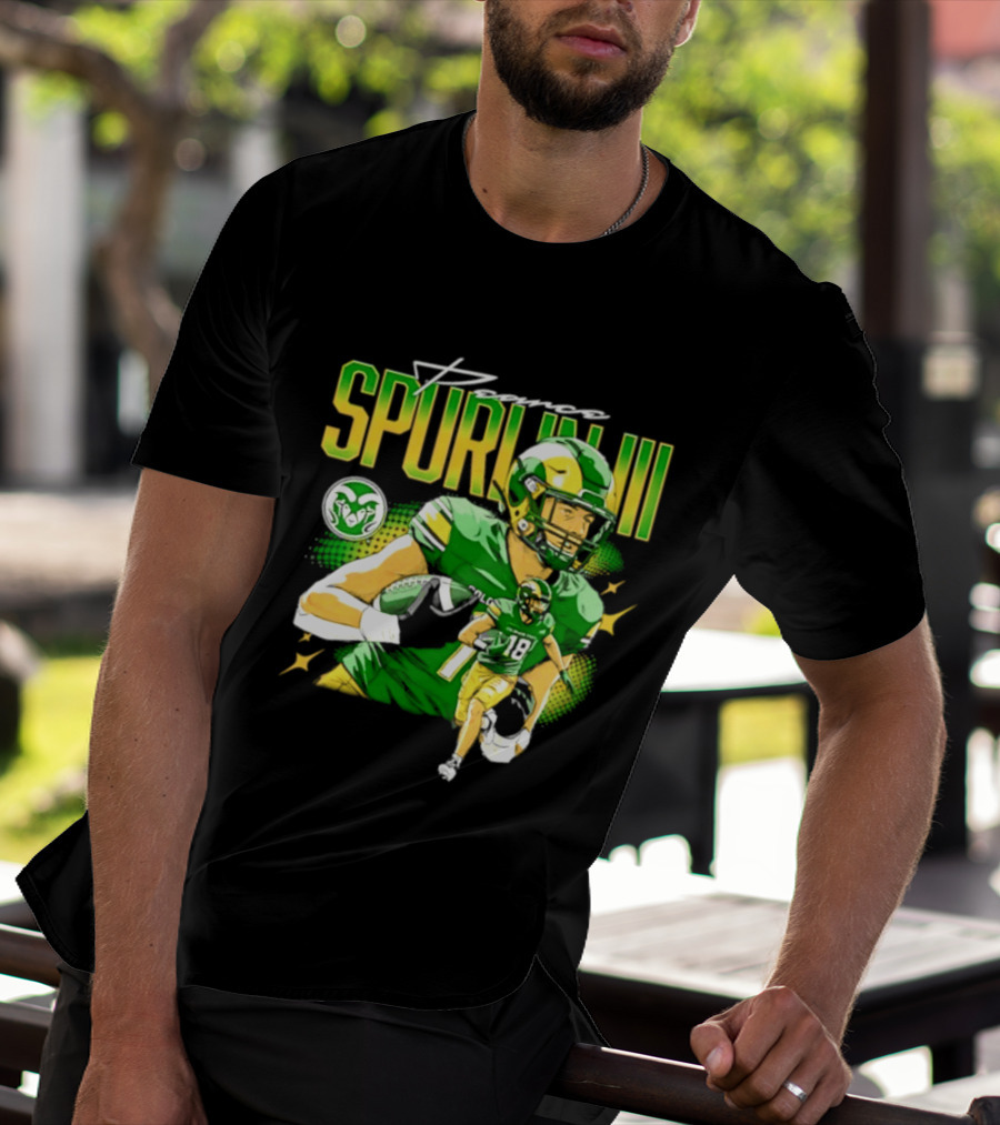 Pearce Spurlin III 18 Colorado State Rams Football NCAA T-Shirt