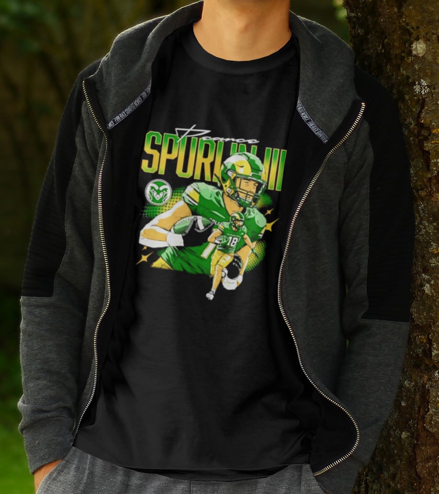 Pearce Spurlin III 18 Colorado State Rams Football NCAA T-Shirt