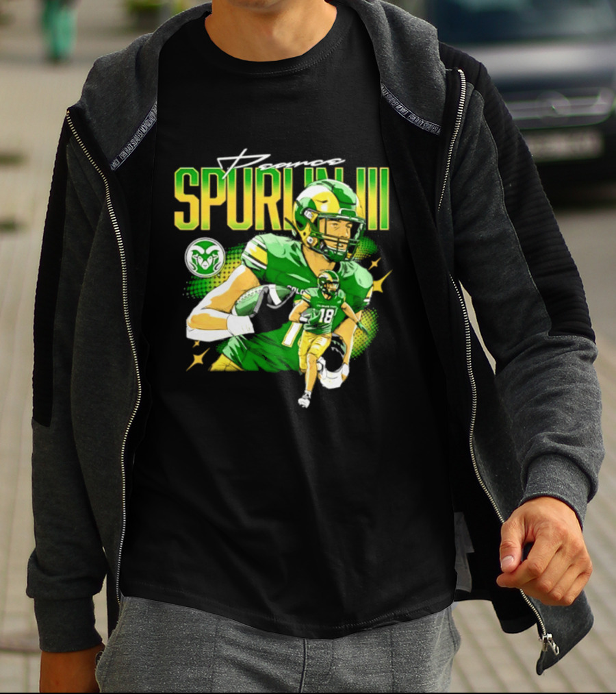 Pearce Spurlin III 18 Colorado State Rams Football NCAA T-Shirt