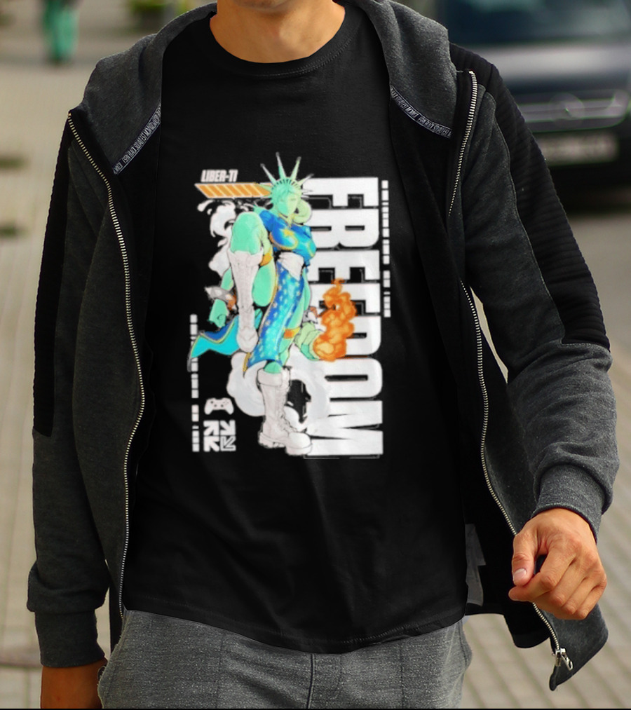 Freedom Fighter Liberty Statue Game Character Hero T-Shirt