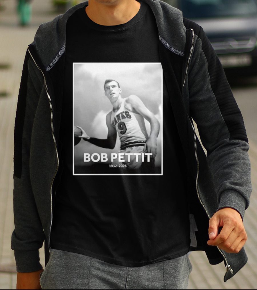 Bob Pettit 1932 2026 Hawks Basketball Legend T-Shirt