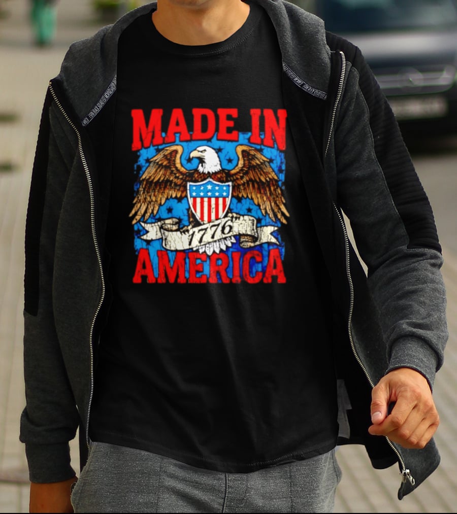Made In America 1776 Eagle USA Patriotic T-Shirt