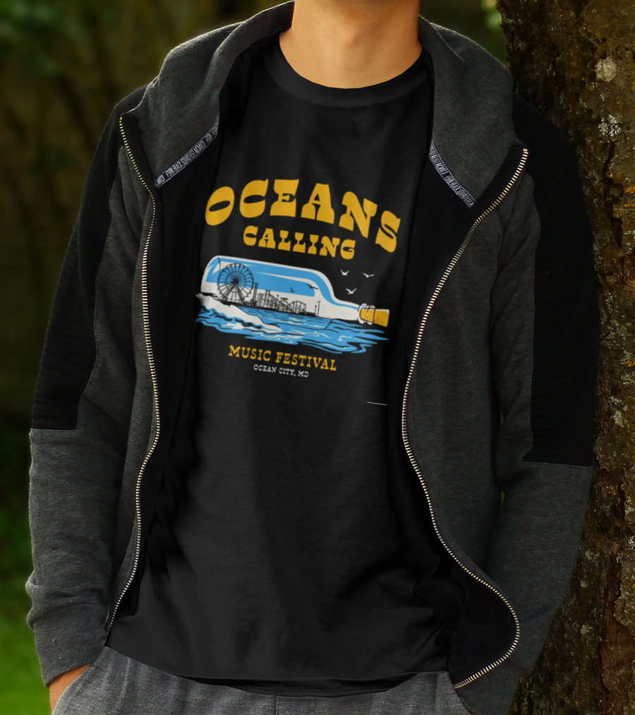 Ocean City MD Oceans Calling Music Festival 2026 Bottle Lineup T-Shirt