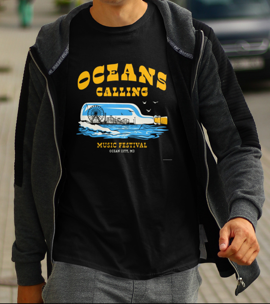 Ocean City MD Oceans Calling Music Festival 2026 Bottle Lineup T-Shirt