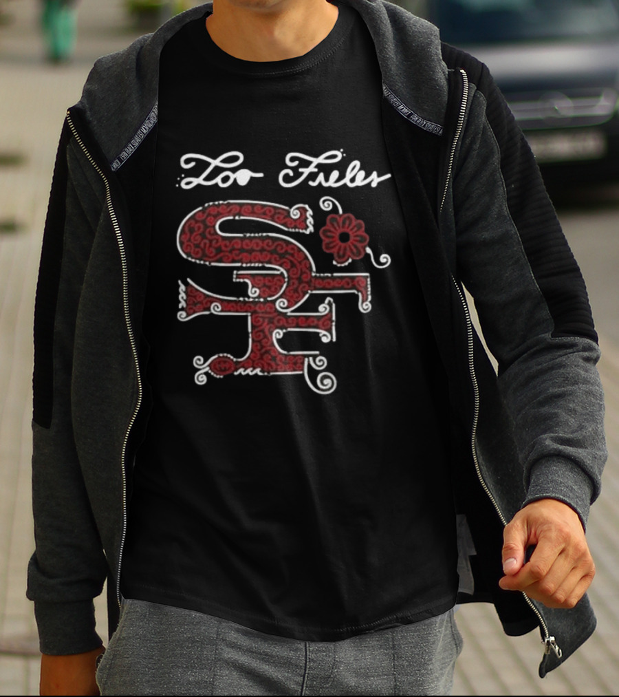 San Francisco 49ers Latino Heritage 2026 Celebración Con Estilo Flor Central T-Shirt