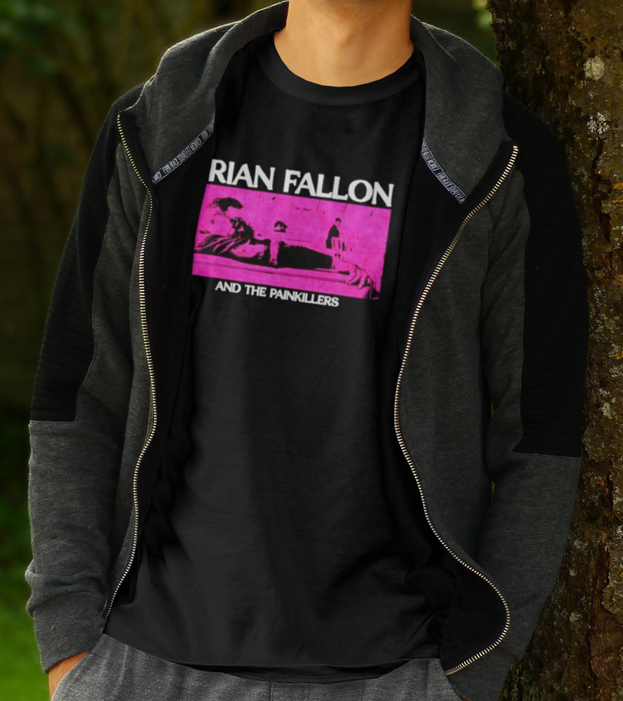 Brian Fallon And The Painkillers Pink Concert Art Gaslight Anthem T-Shirt