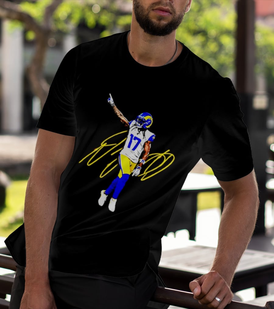 Davante Adams Number 17 Los Angeles Rams NFL Player T-Shirt
