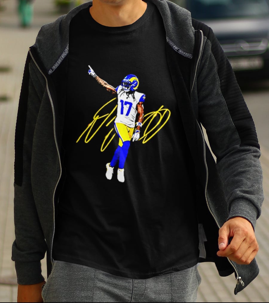 Davante Adams Number 17 Los Angeles Rams NFL Player T-Shirt