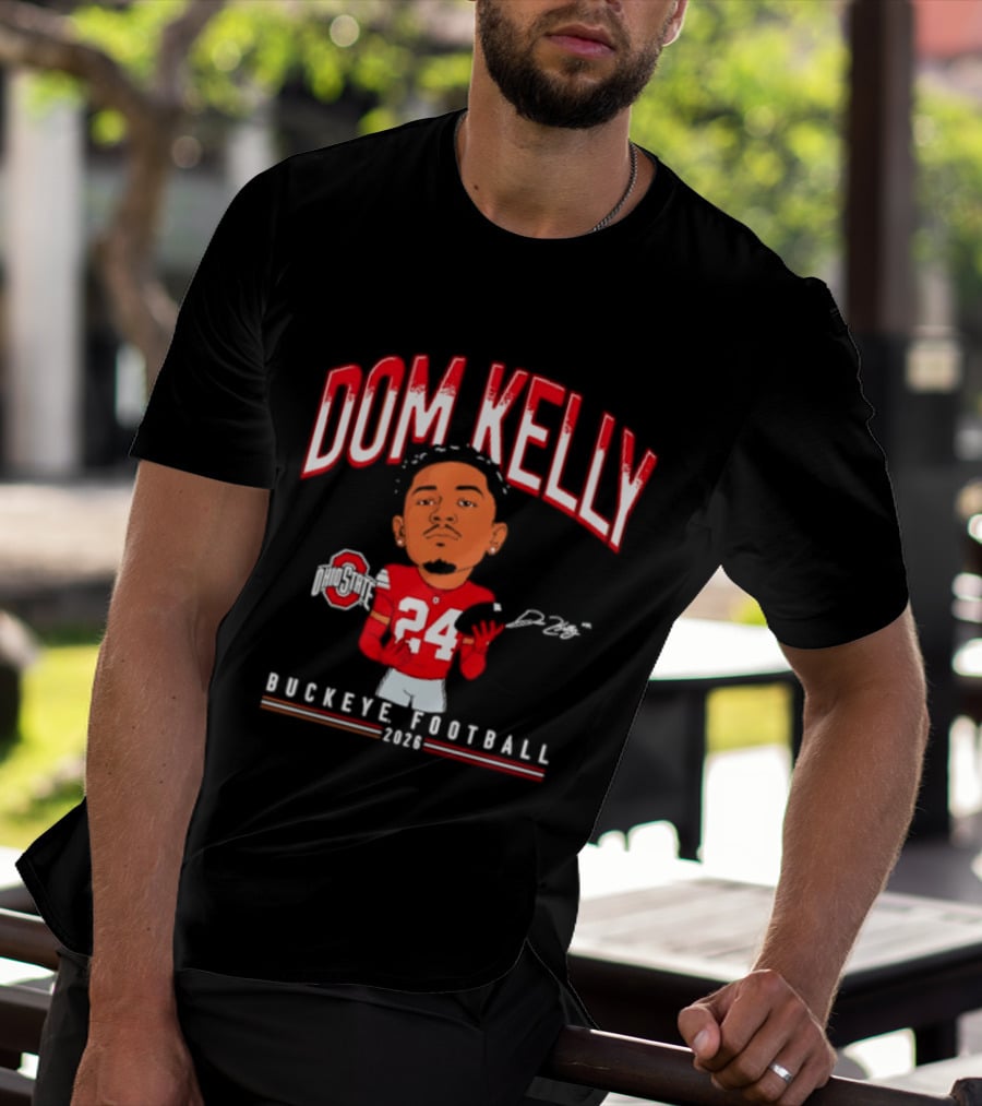 Dom Kelly Ohio State Buckeye Football Caricature 2026 T-Shirt